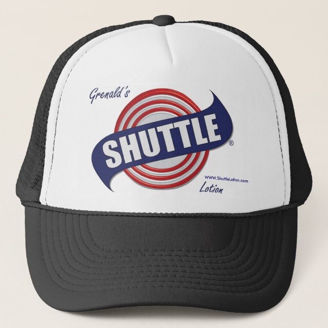shuttle coloured, WWW.ShuttleLotion.com Trucker Hat (Front)