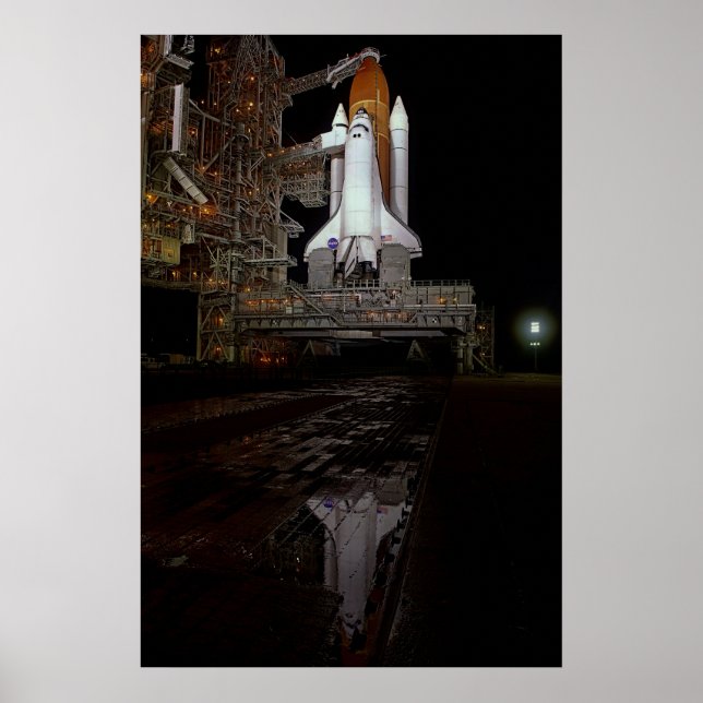 SHUTTLE ENDEAVOR on LAUNCH PAD Poster (Front)