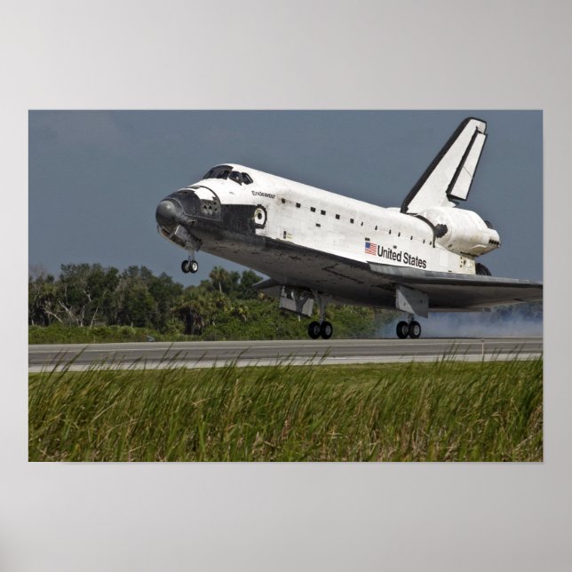 Shuttle Endeavour landing Kennedy Space Center Poster (Front)