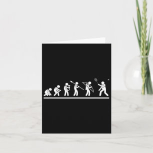 Shuttle Evolution Men Women Funny Badminton Card