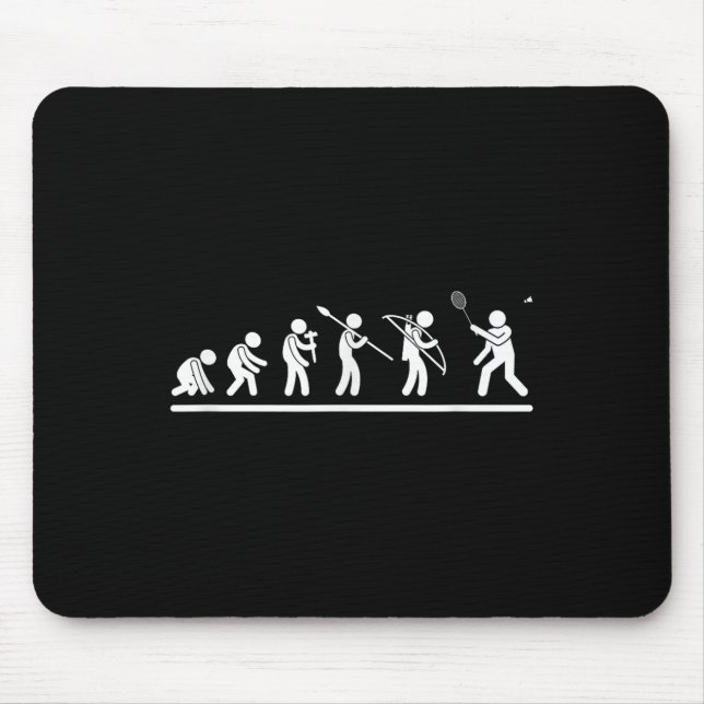 Shuttle Evolution Men Women Funny Badminton  Mouse Pad (Front)