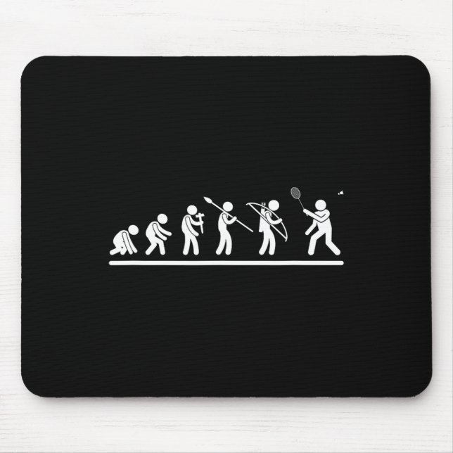 Shuttle Evolution Men Women Funny Badminton  Mouse Pad (Front)