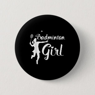 Shuttle Girls - Badminton Girl 6 Cm Round Badge