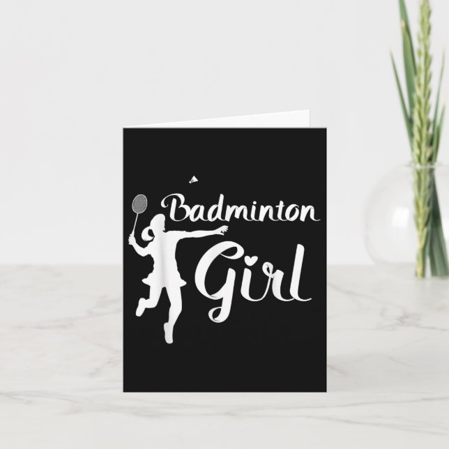 Shuttle Girls - Badminton Girl  Card (Front)