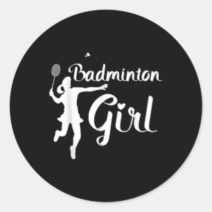 Shuttle Girls - Badminton Girl Classic Round Sticker