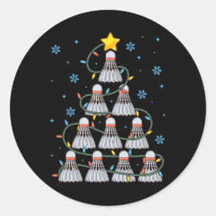 Shuttle Graphic Badminton Player Shirt Gift Christ Classic Round Sticker