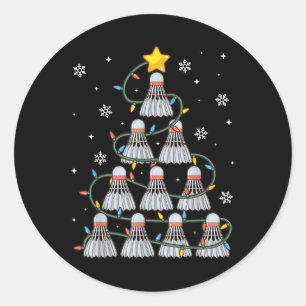 Shuttle Graphic Badminton Player Shirt Gift Christ Classic Round Sticker