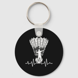 Shuttle Heartbeat Badminton  Key Ring