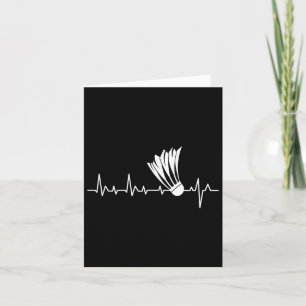 Shuttle Heartbeat - Badminton Player Sports Lover  Card