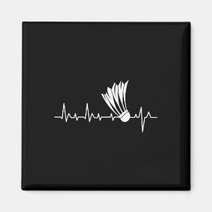 Shuttle Heartbeat - Badminton Player Sports Lover Magnet