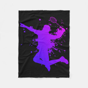 Shuttle Mens Squash Badminton Player Badminton Fleece Blanket