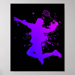 Shuttle Mens Squash Badminton Player Badminton  Poster