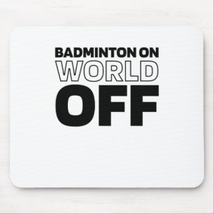 Shuttle Racket - Court Racquet Badminton On World Mouse Pad