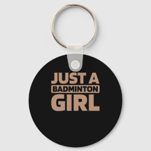 Shuttle Racquet Court - Player Team Just A Dminton Key Ring