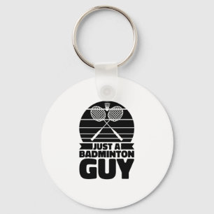 Shuttle Racquet Court Racket - Team Just A Badmint Key Ring