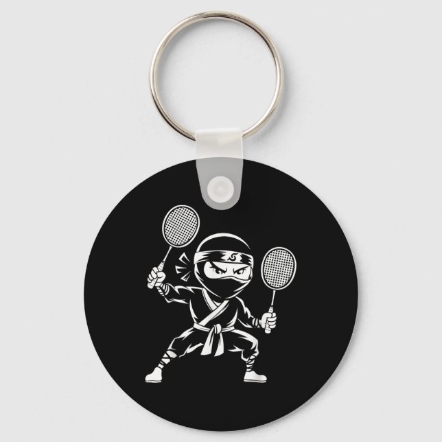 Shuttle Racquet Racket - Team Player Badminton Nin Key Ring (Front)