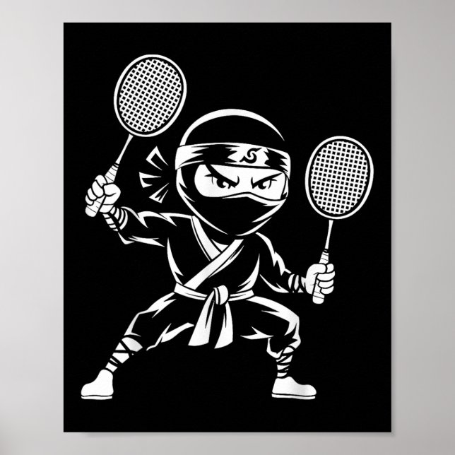 Shuttle Racquet Racket - Team Player Badminton Nin Poster (Front)
