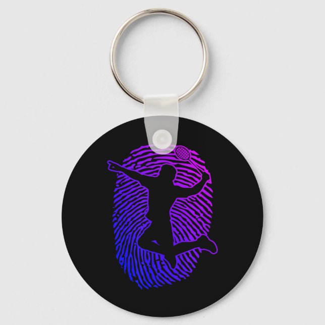 Shuttle Squash Badminton Badminton Player  Key Ring (Front)