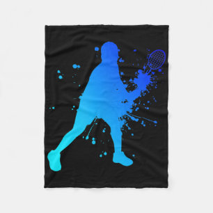 Shuttle Squash Badminton Player Fleece Blanket