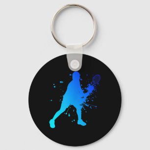 Shuttle Squash Badminton Player Key Ring