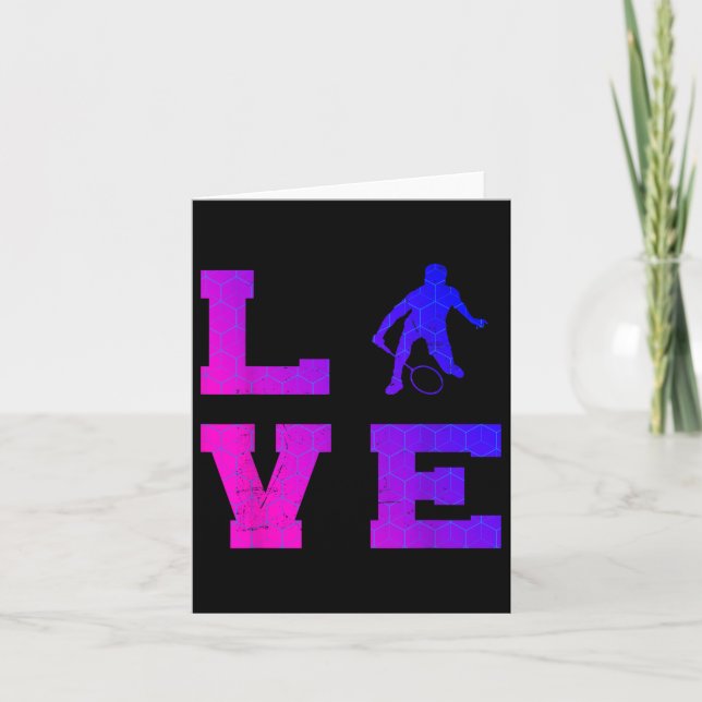 Shuttle Squash Womens Mens Badminton Player  Card (Front)