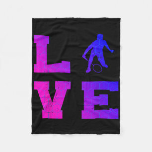 Shuttle Squash Womens Mens Badminton Player Fleece Blanket