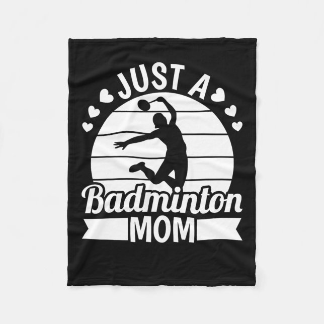 Shuttle Team Player Court - Racquet Just A Dminton Fleece Blanket (Front)