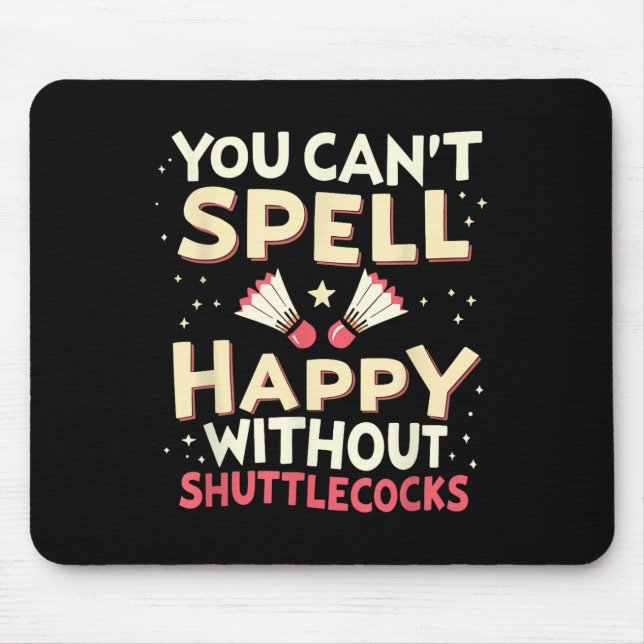 Shuttle Team Racquet Racket - Player Court Badmint Mouse Pad (Front)
