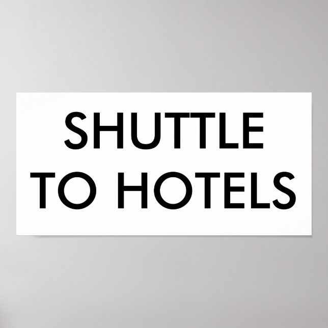 SHUTTLE TO HOTELS POSTER (Front)