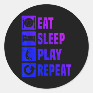 Shuttle Womens Badminton Badminton Player Classic Round Sticker