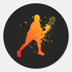 Shuttle Womens Badminton Player Mens Squash Classic Round Sticker
