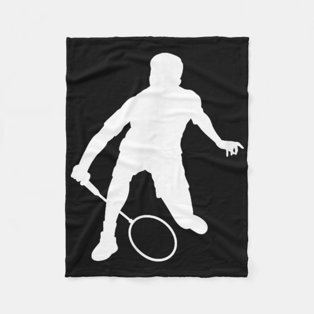 Shuttle Womens Badminton Player Squash Men  Fleece Blanket (Front)