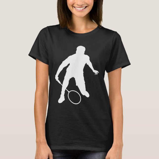 Shuttle Womens Badminton Player Squash Men  T-Shirt (Front)