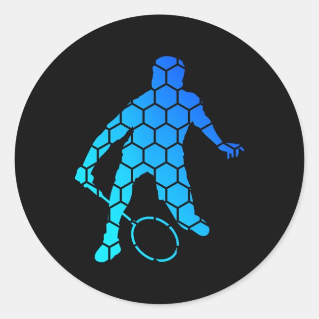 Shuttle Womens Badminton Squash Men  Classic Round Sticker (Front)