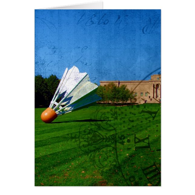 Shuttlecock on the Lawn All Occasion Blank Inside (Front)