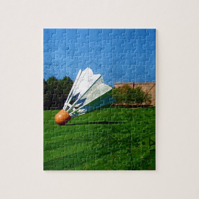 Shuttlecock on the Lawn Jigsaw Puzzle (Vertical)