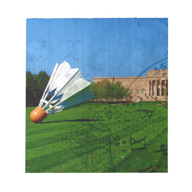 Shuttlecock on the Lawn Notepad (Front)