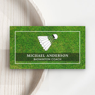 Shuttlecock Professional Badminton Coach Business Card