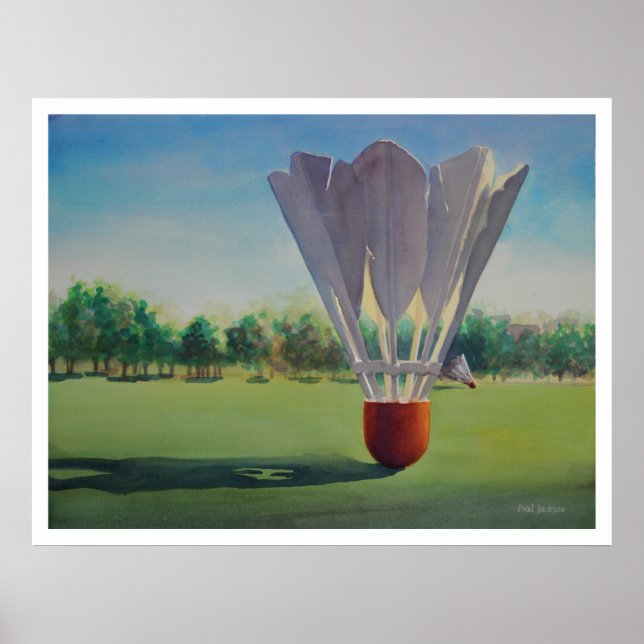 "Shuttlecocks" Paul Jackson Watercolor Poster (Front)
