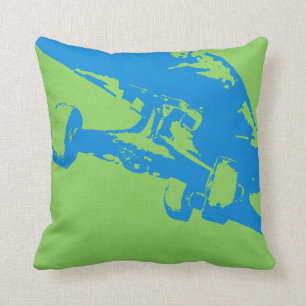 Shuvit Shove-It Skateboard Pillow Grey Lt Blue