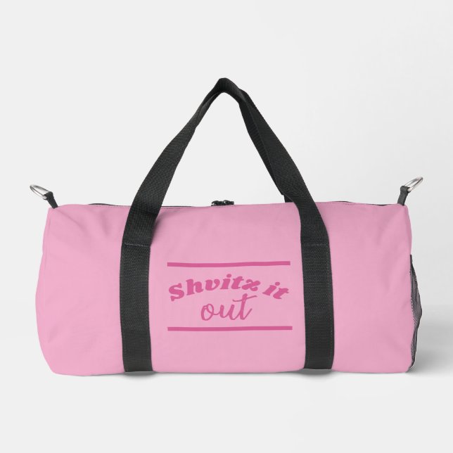 Shvitz Pink Gym Bag (Front)