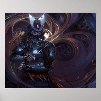 SHWANN: The Futuristic Samurai DJ Poster