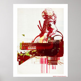 SHWANN: The Futuristic Samurai DJ Poster