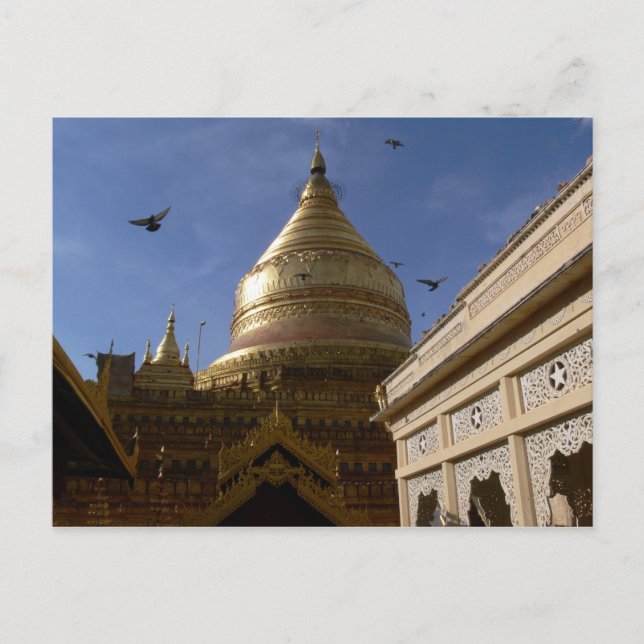 Shwe Zigon Pagoda Postcard (Front)