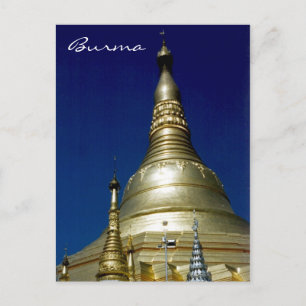 shwedagon burma postcard