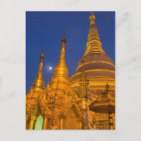 Shwedagon Pagoda at night, Myanmar