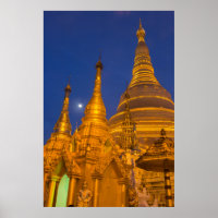 Shwedagon Pagoda at night, Myanmar