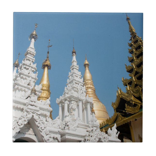 Shwedagon Pagoda Exterior Ceramic Tile (Front)