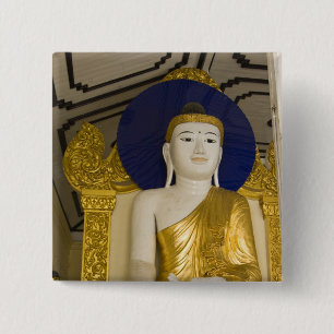 Shwedagon Pagoda (Paya), large temple site that 3 15 Cm Square Badge