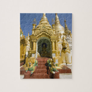 Shwedagon Pagoda (Paya), large temple site that 4 Jigsaw Puzzle